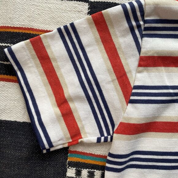 Vintage 70’s Our Gang Striped Polo Shirt. Healthtex. Collar. 1/4 Button. Size 12 - Picture 3 of 8